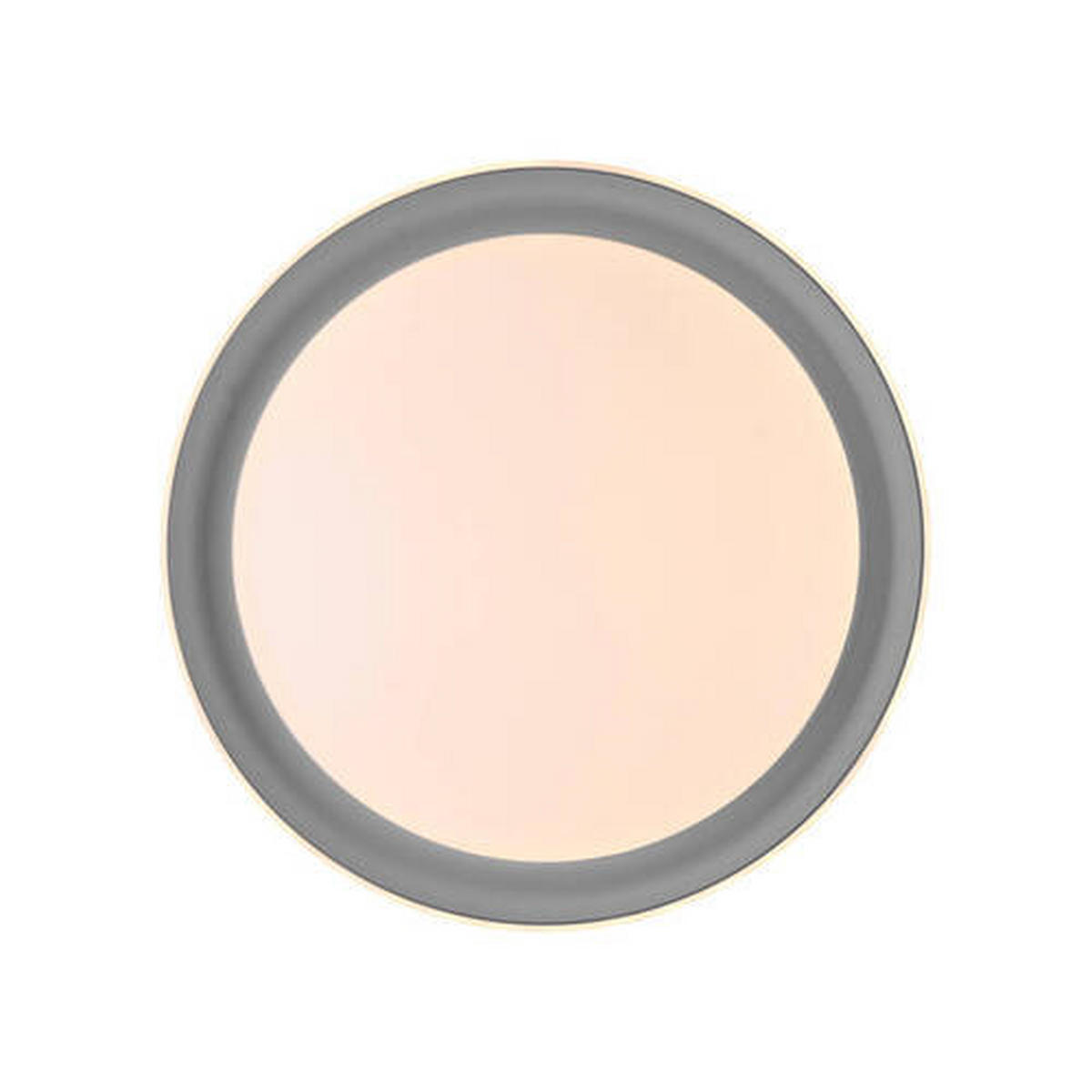 STROPNÍ LED SVÍTIDLO, 43/43/8,5 cm - šedá, Design, kov/plast (43/43/8,5cm)