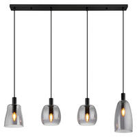 HÄNGELEUCHTE 107/16/120 cm  - Schwarz, Design, Glas/Metall (107/16/120cm) - Globo