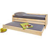 AUSZIEHBETT 90/200 cm  in Naturfarben  - Naturfarben, KONVENTIONELL, Holz (90/200cm) - MID.YOU