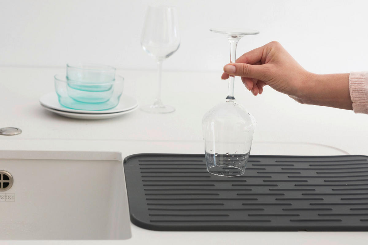 ABTROPFMATTE   - Dunkelgrau, Design, Kunststoff (32,5/43,8/0,9cm) - Brabantia