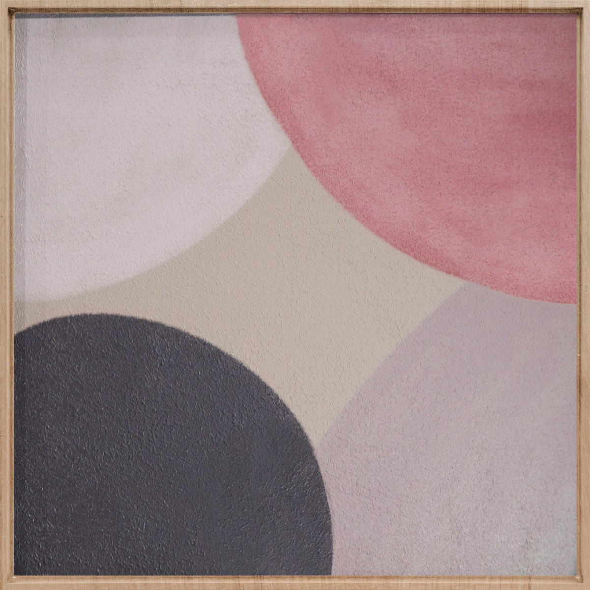 Wandkraft Bild Closer Braun, Grau, Rosa, Beige 100x100x10 cm