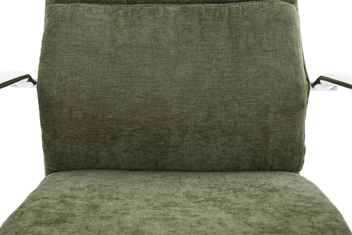 DREHSTUHL Chenille Grün  - Chromfarben/Grün, MODERN, Holz/Kunststoff (56/100-110/65,5cm) - Livetastic