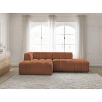 ECKSOFA  ANNECY Orange Bouclé  - Schwarz/Orange, MODERN, Kunststoff/Textil (170/262cm)
