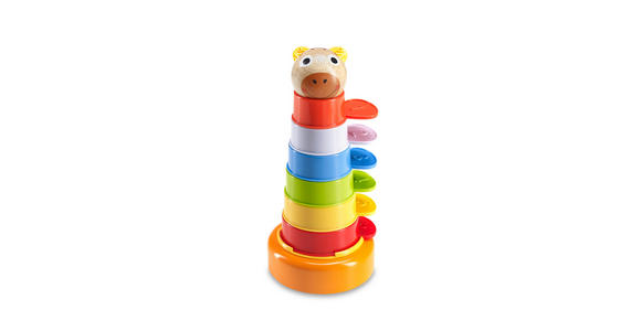 STAPELTURM - Multicolor, Natur, Holz/Kunststoff (10,7/11/3,9cm) - My Baby Lou
