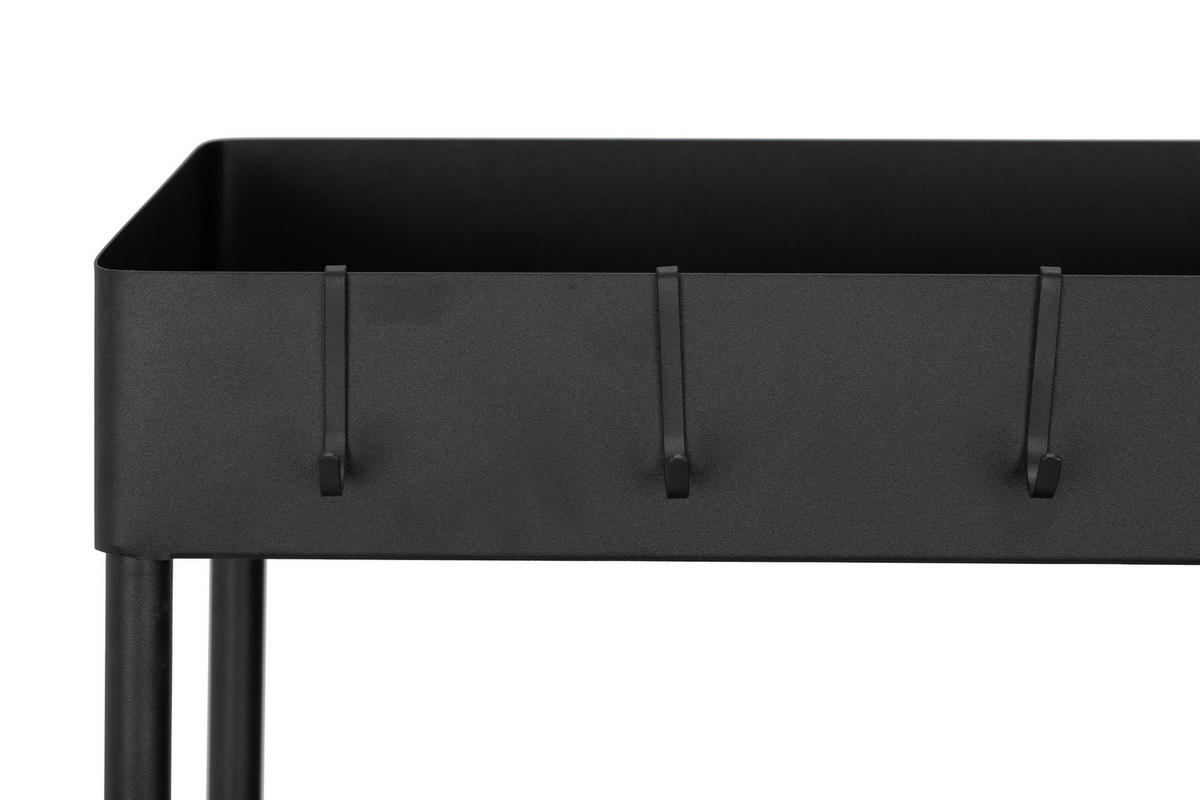 SERVÍROVACÍ VOZÍK, černá, 40/116/22 cm - černá, Moderní, kov/plast (40/116/22cm) - PBJ