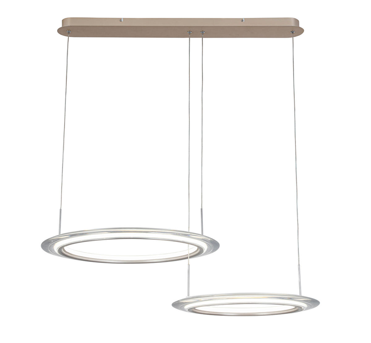 LED-HÄNGELEUCHTE Lakewood   - Chromfarben/Champagner, Design, Kunststoff/Metall (82cm) - Dieter Knoll