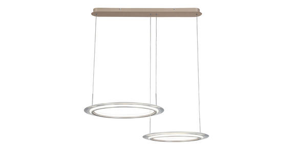 LED-HÄNGELEUCHTE 82/55/150 cm - Chromfarben/Champagner, Design, Kunststoff/Metall (82/55/150cm) - Dieter Knoll