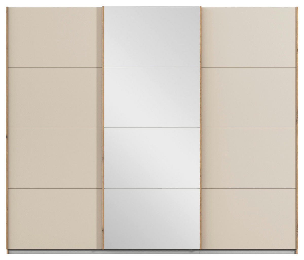 SCHWEBETÜRENSCHRANK Champagner, Eiche Artisan  - Champagner/Eiche Artisan, Konventionell, Glas/Holzwerkstoff (271/229/62cm) - Xora