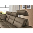 ECKSOFA in Echtleder Hellbraun  169/298 cm  - Hellbraun/Schwarz, Design, Leder/Metall (169/298cm) - Dieter Knoll