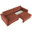 2-SITZER-SOFA in Chenille Rostfarben  - Rostfarben/Schwarz, KONVENTIONELL, Kunststoff/Textil (233/90/110cm) - Carryhome