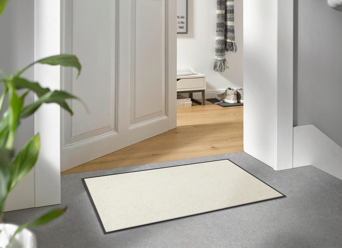 FUßMATTE 50/75 cm Whipped Cream  - Beige, KONVENTIONELL, Kunststoff/Textil (50/75cm) - wash+dry