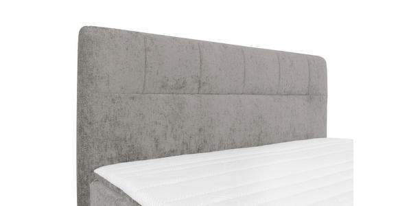 BOXSPRINGBETT 180/200 cm,  in Grau, Topper, H3 + H4 = fest + sehr fest  - Schwarz/Grau, Design, Textil/Metall (180/200cm) - Esposa