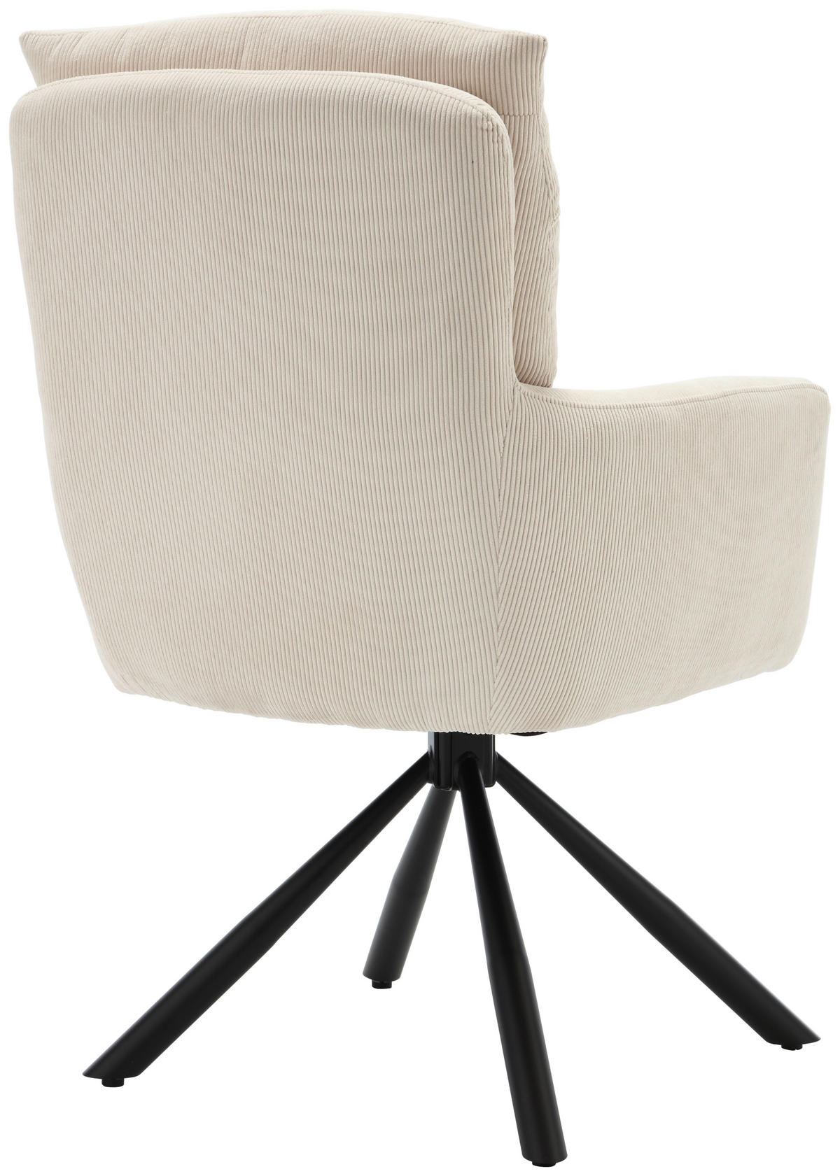 ARMLEHNSTUHL  in Cord  - Beige/Schwarz, KONVENTIONELL, Textil/Metall (58/94/67cm) - Boxxx