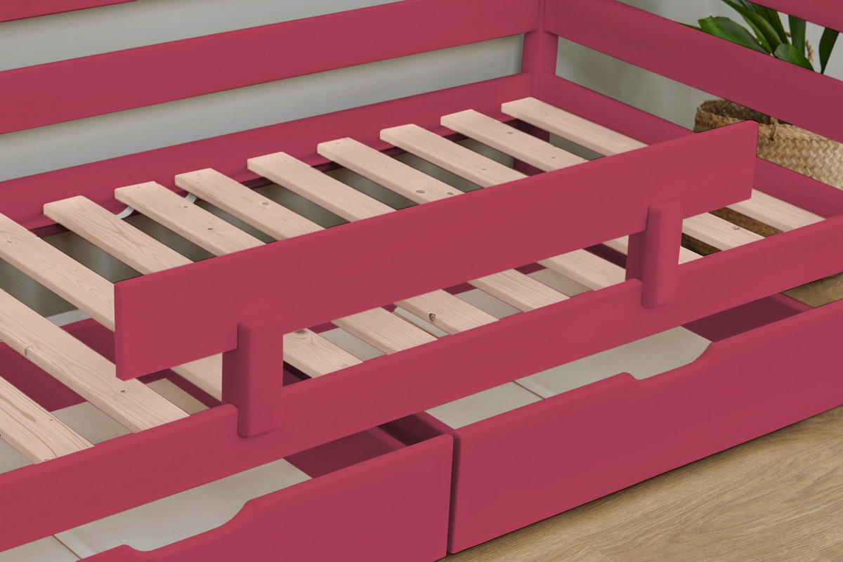 BETTSCHUTZGITTER  - Pink, MODERN, Holz (100/22,5/4cm) - MID.YOU