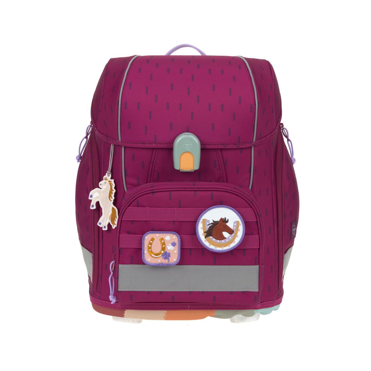 SCHULTASCHENSET - Beere, Basics, Textil (30/25/41,5cm) - Lässig