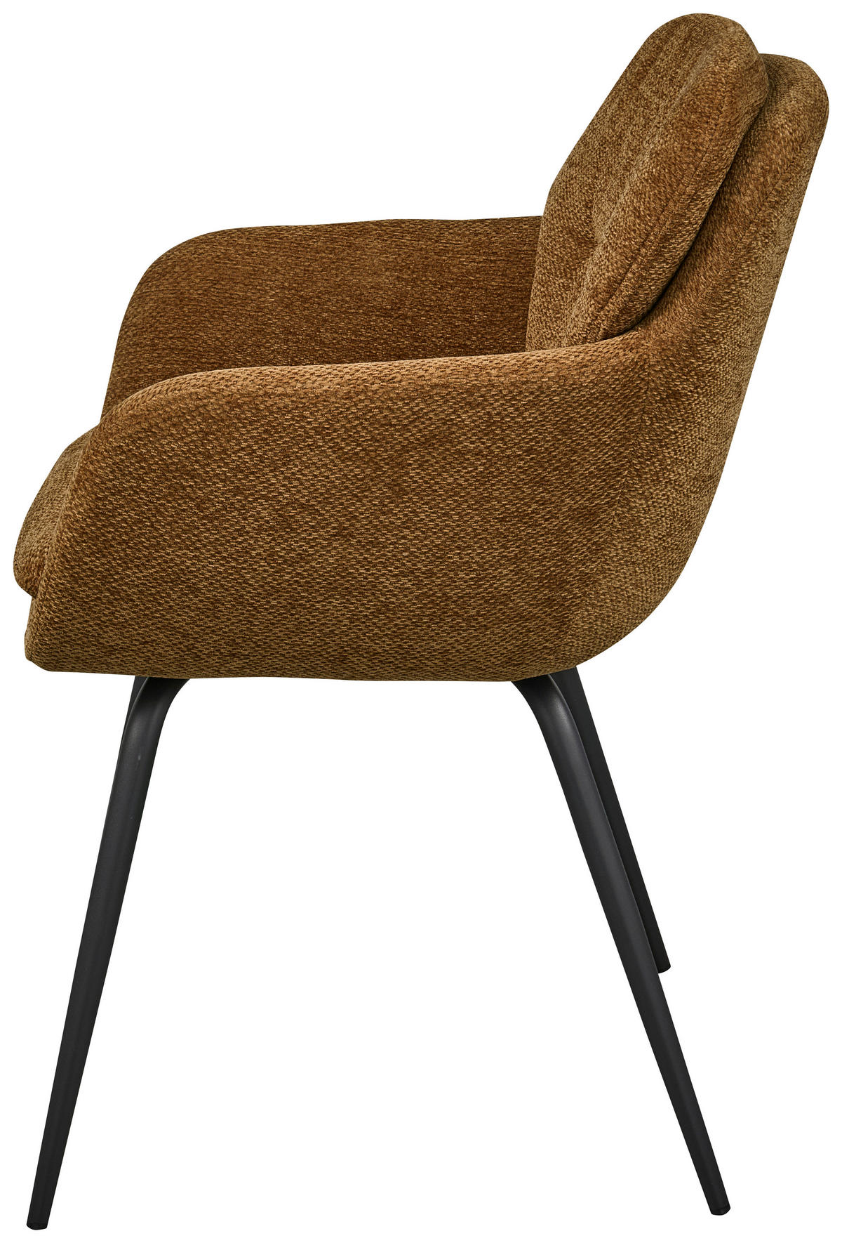 ARMLEHNSTUHL-SET 2 Stück  in Eisen Chenille  - Gelb/Karamell, MODERN, Textil/Metall (57/82/59cm) - Livetastic