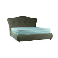 Pat tapitat 160x200 cm  in bej  - bej/negru, Modern, textil (160/200cm) - Voleo