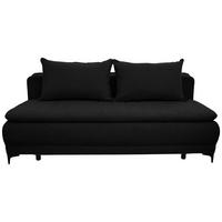 SCHLAFSOFA MOLISS in Flachgewebe Anthrazit  - Anthrazit/Schwarz, Basics, Textil/Metall (202/98/78cm) - Livetastic