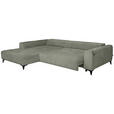 ECKSOFA  in Chenille Mintgrün  222/279 cm  - Schwarz/Mintgrün, KONVENTIONELL, Kunststoff/Textil (222/279cm) - Hom`in