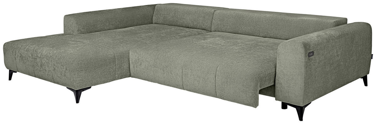 HÖRNSOFFA i chenille mintgrön  - mintgrön/svart, Klassisk, textil/plast (222/279cm) - MID.YOU