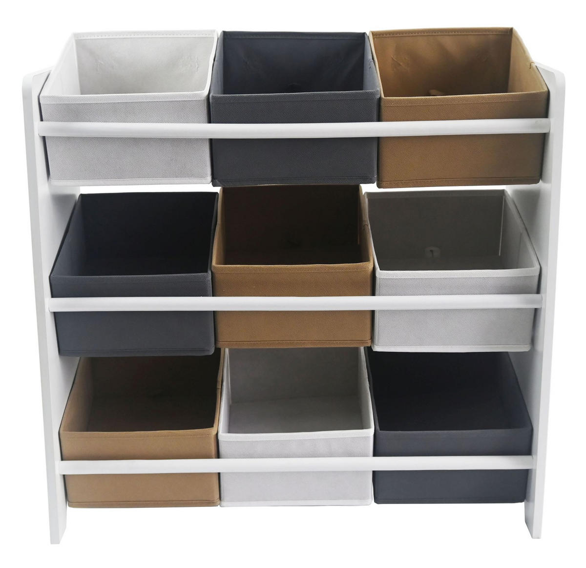 ÚLOŽNÝ REGÁL  - sivá/biela, Basics, kartón/drevo (65/62/30cm) - My Baby Lou