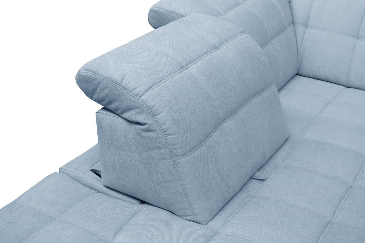SAROKKANAPÉ textil kék  - fekete/kék, Design, textil/fa (216/297cm) - Xora