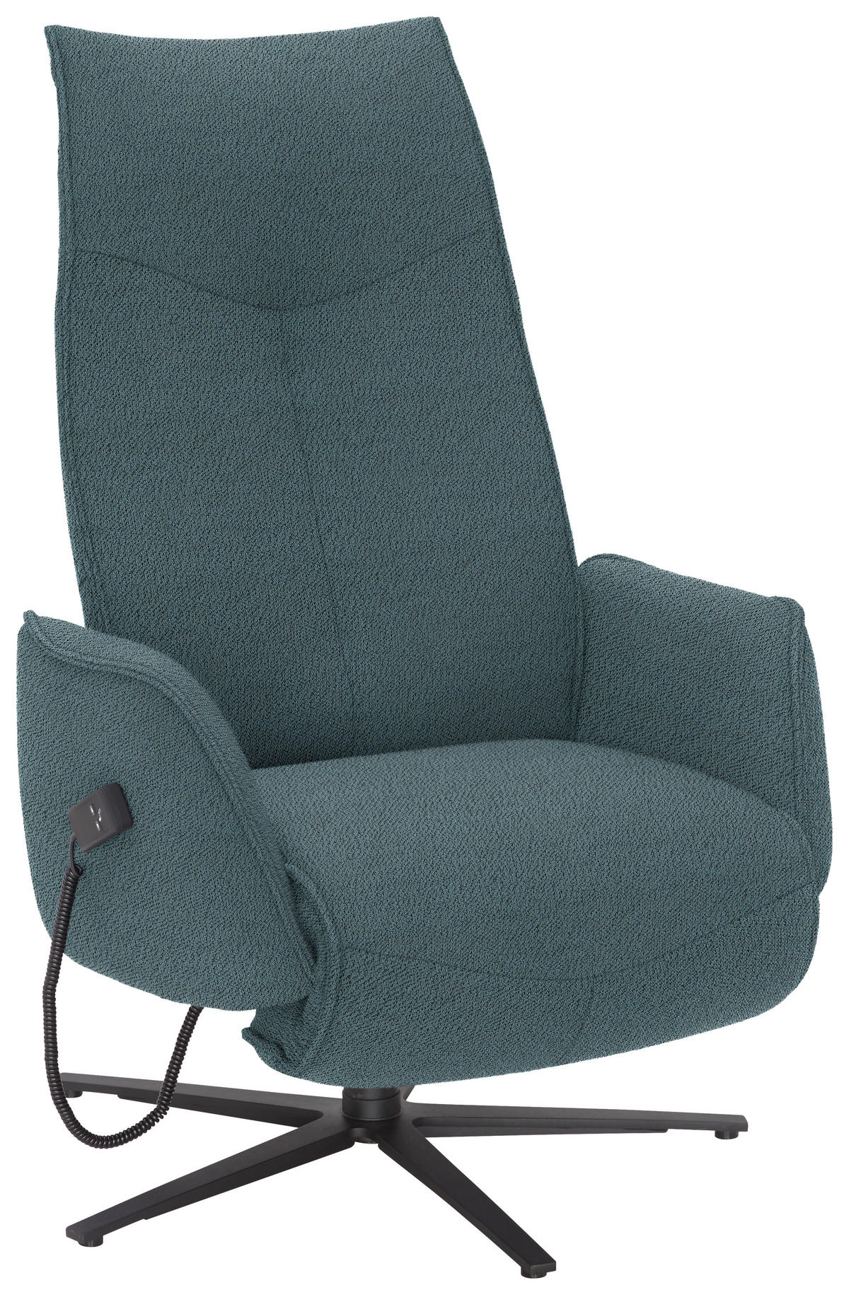 RELAXSESSEL in Textil Hellblau  - Anthrazit/Hellblau, Design, Textil/Metall (71/114/84cm) - Johann Jakob