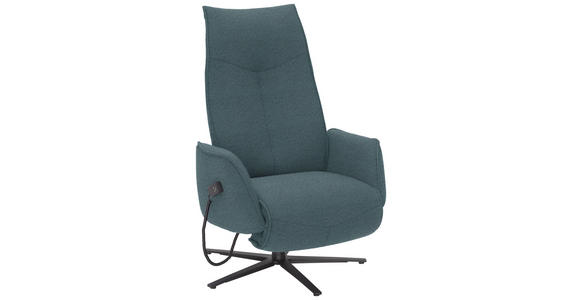 RELAXSESSEL in Textil Hellblau - Anthrazit/Hellblau, Design, Textil/Metall (71/114/84cm) - Johann Jakob