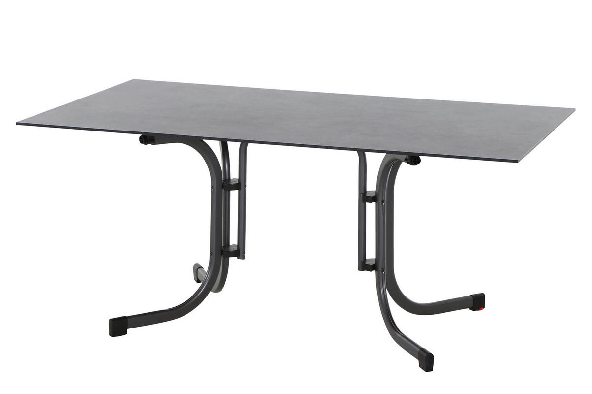 GARTENKLAPPTISCH 160/90/71 cm  - Anthrazit, KONVENTIONELL, Holzwerkstoff/Kunststoff (160/90/71cm) - Siena Garden