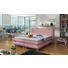 BOXSPRINGBETT Webstoff 180/200 cm INKL. Matratze, Topper - Silberfarben/Rosa, Design, Kunststoff/Textil (180/200cm) - Linea Natura