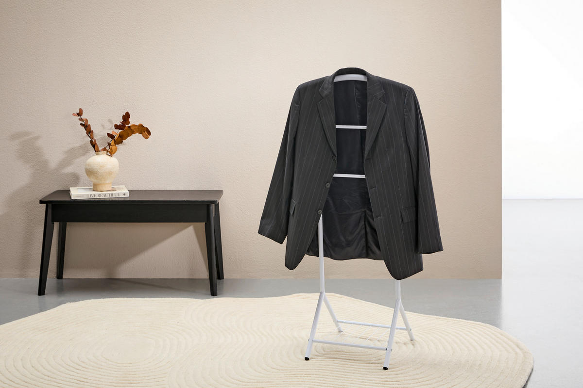 HERRENDIENER - Weiß, Basics, Metall (46/112/41cm) - Carryhome