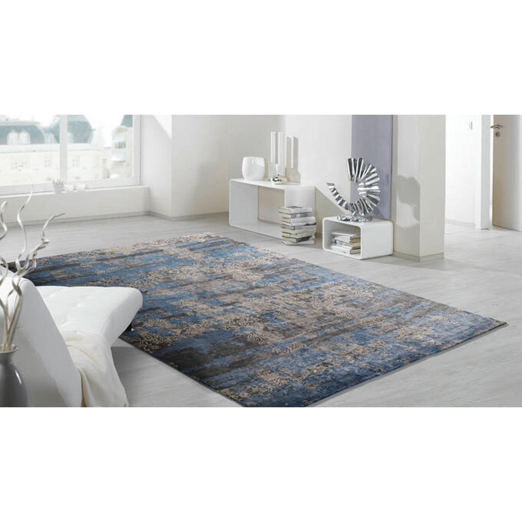 Thumbnail - Cazaris Orientteppich Signature Fusion, Blau, Braun, Textil, Bordüre, rechteckig, 170x240 cm, Care & Fair, in verschiede...