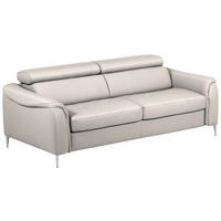 SCHLAFSOFA in Textil, Leder Grau  - Grau, Design, Leder/Textil (203/77-98/103cm) - MID.YOU