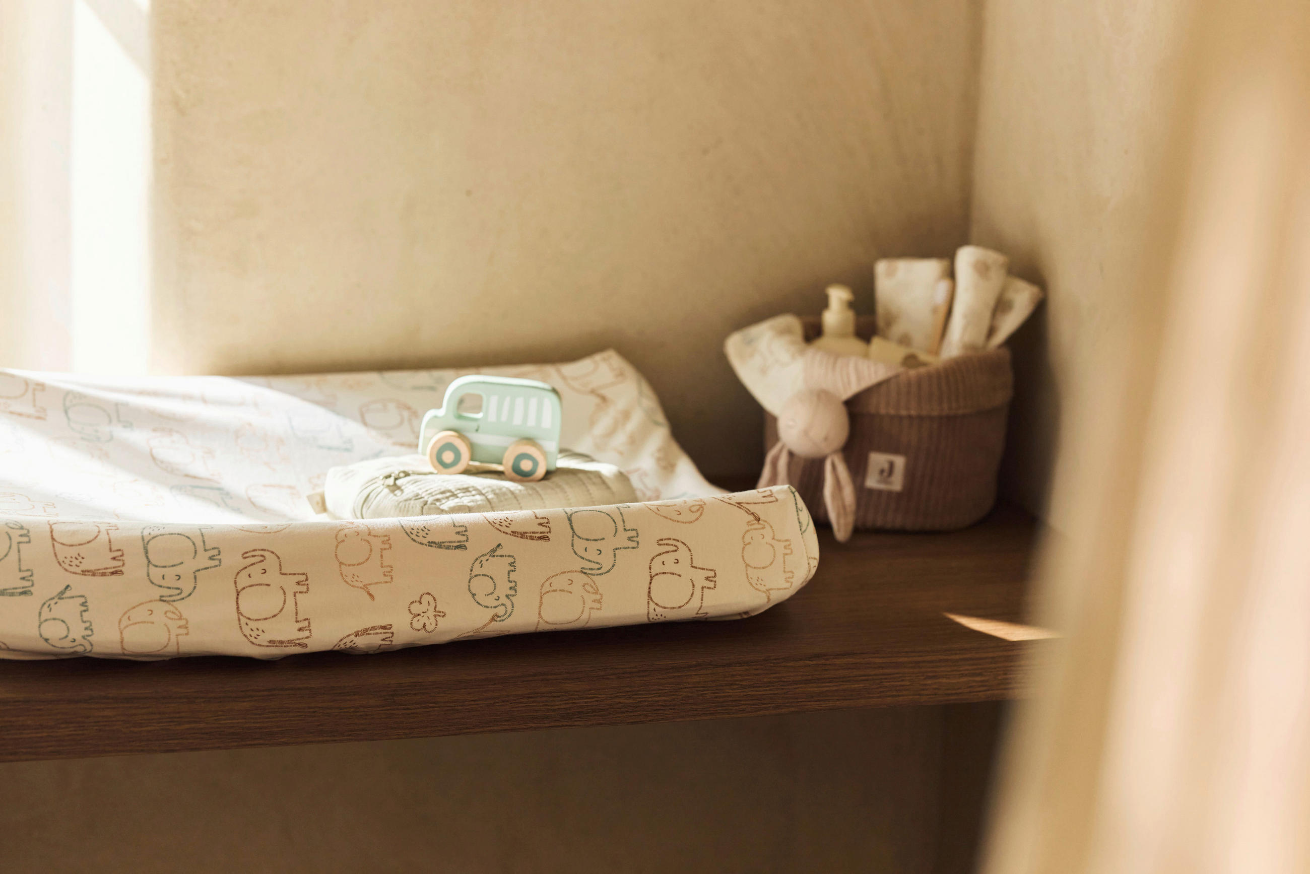 NAVL. ZA PODLOGU ZA PREVIJANJ  Elephant Tales  - višebojno, Basics, tekstil (50/70/11cm) - JOLLEIN