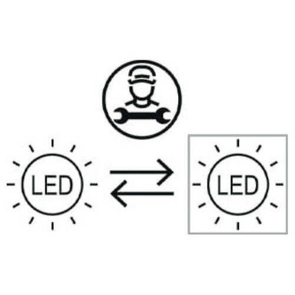 LED-TISCHLEUCHTE 17/24 cm   - Silberfarben, Design, Metall (17/24cm)