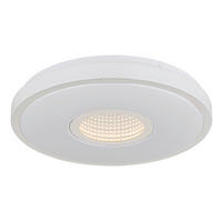 LED-DECKENLEUCHTE  38/6,5 cm    - Chromfarben/Weiss, Basics, Kunststoff/Metall (38/6,5cm) - Globo
