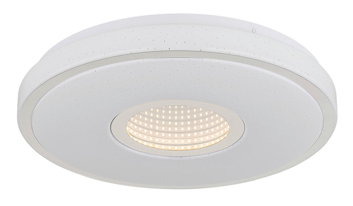 LED-DECKENLEUCHTE  38/6,5 cm    - Chromfarben/Weiss, Basics, Kunststoff/Metall (38/6,5cm) - Globo