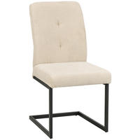 SCHWINGSTUHL  in Eisen Cord  - Beige/Schwarz, KONVENTIONELL, Textil/Metall (50/99/67cm) - MID.YOU