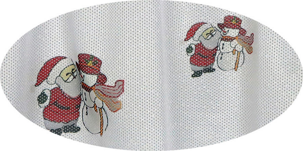 KURZGARDINE   140/50 cm   - Rot/Weiß, Textil (140/50cm)