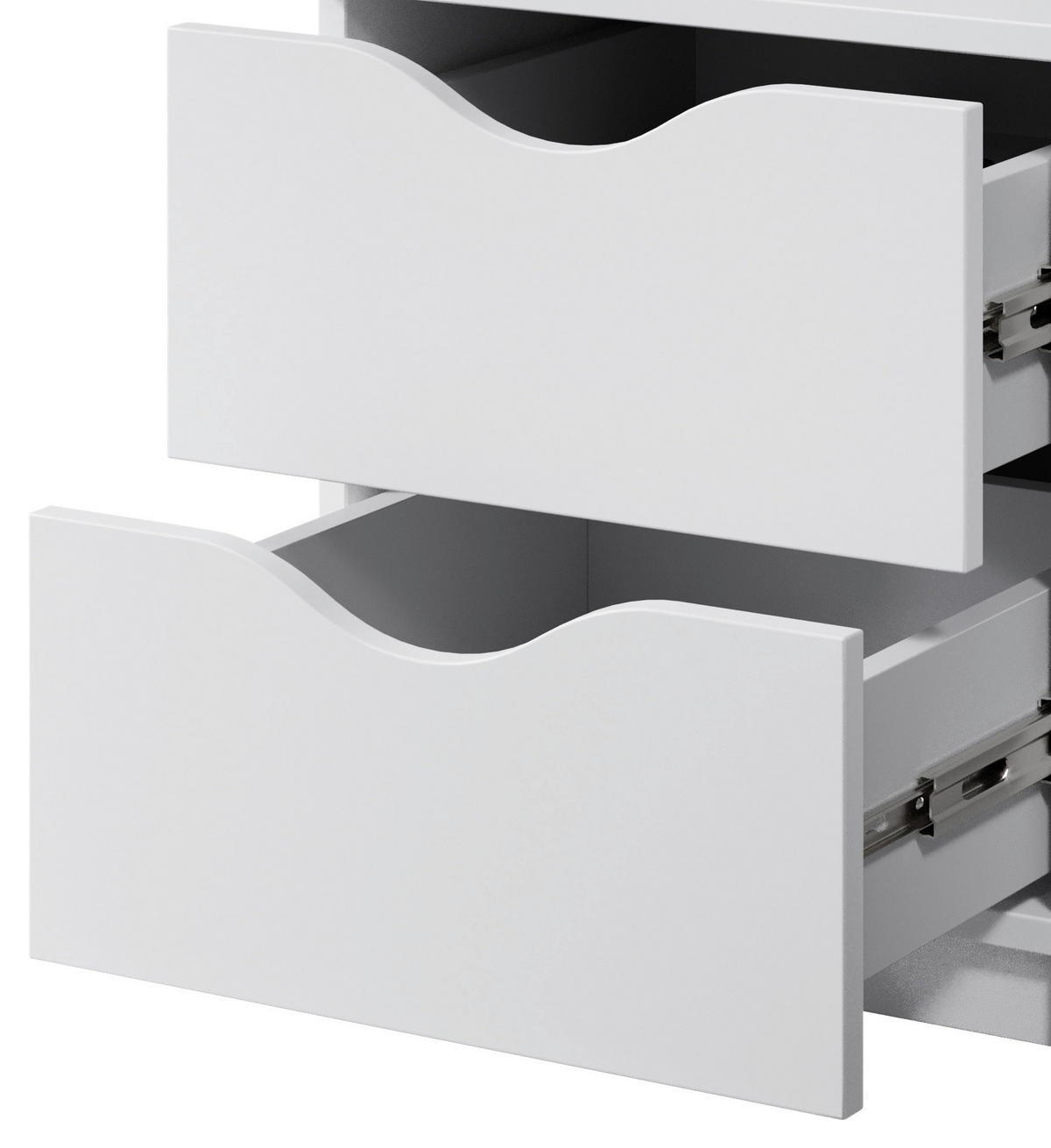 SÄNGBORD i vit  - vit/svart, Basics, trämaterial/plast (40/45/42cm) - Best Price