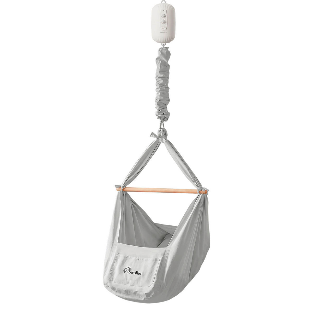 FEDERWIEGE  72/51/166 cm  - Grau, Basics, Textil (72/51/166cm)