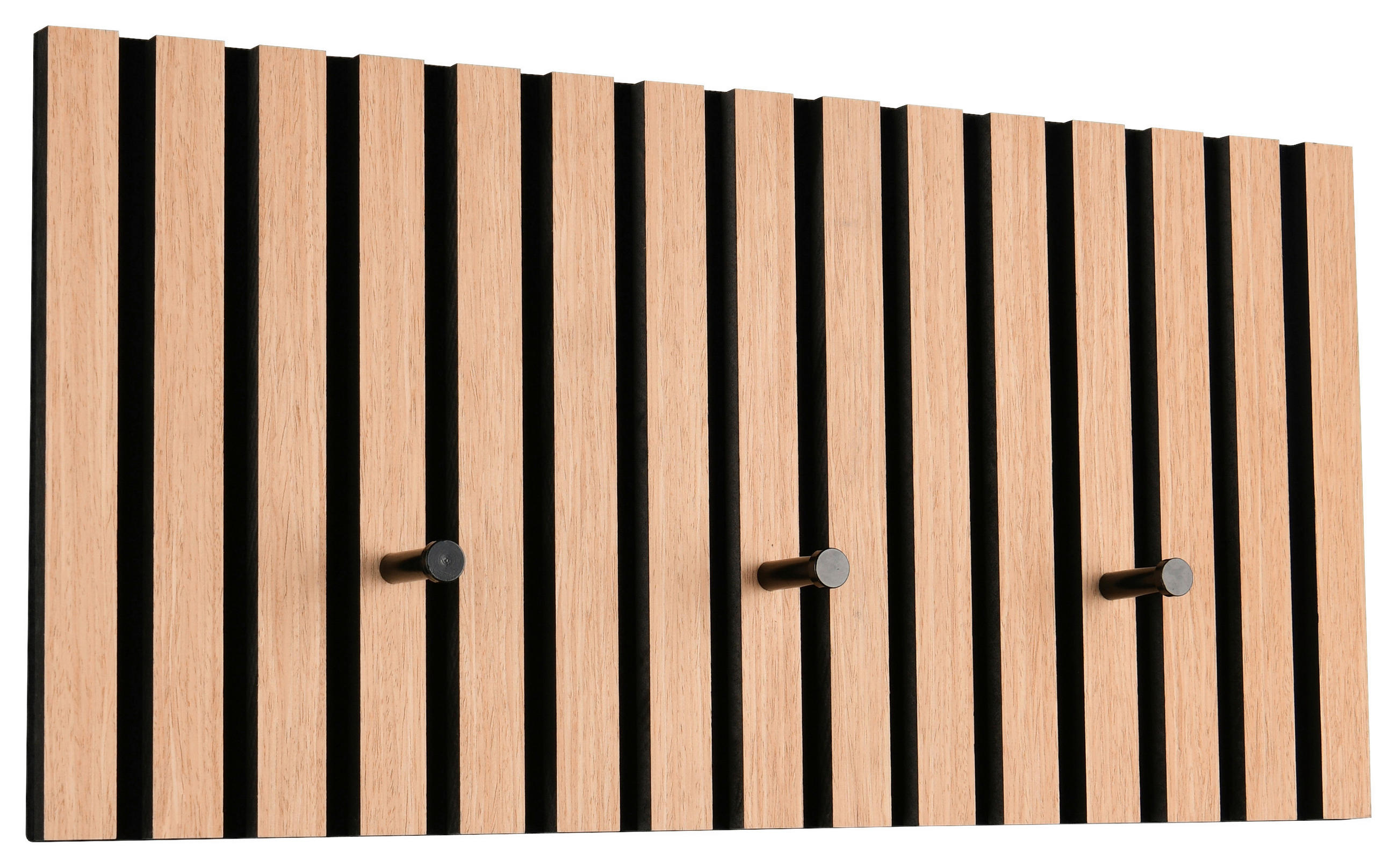 XXXLutz Garderobenpaneel Grace Schwarz, Eiche Artisan 60x30x7 cm