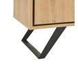HIGHBOARD in 110/121/40 cm - Eichefarben/Schwarz, LIFESTYLE, Holzwerkstoff/Metall (110/121/40cm) - Xora