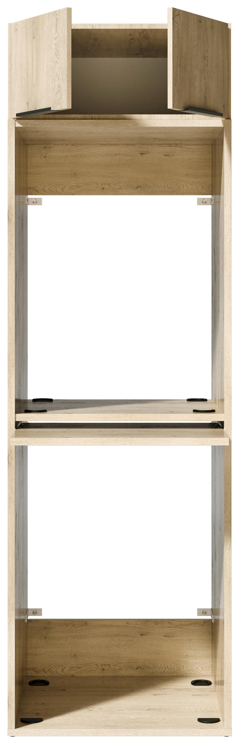 WASCHMASCHINENSCHRANK 70/220/68 cm  in Eichefarben  - Eichefarben/Schwarz, Basics, Holzwerkstoff/Kunststoff (70/220/68cm) - MID.YOU