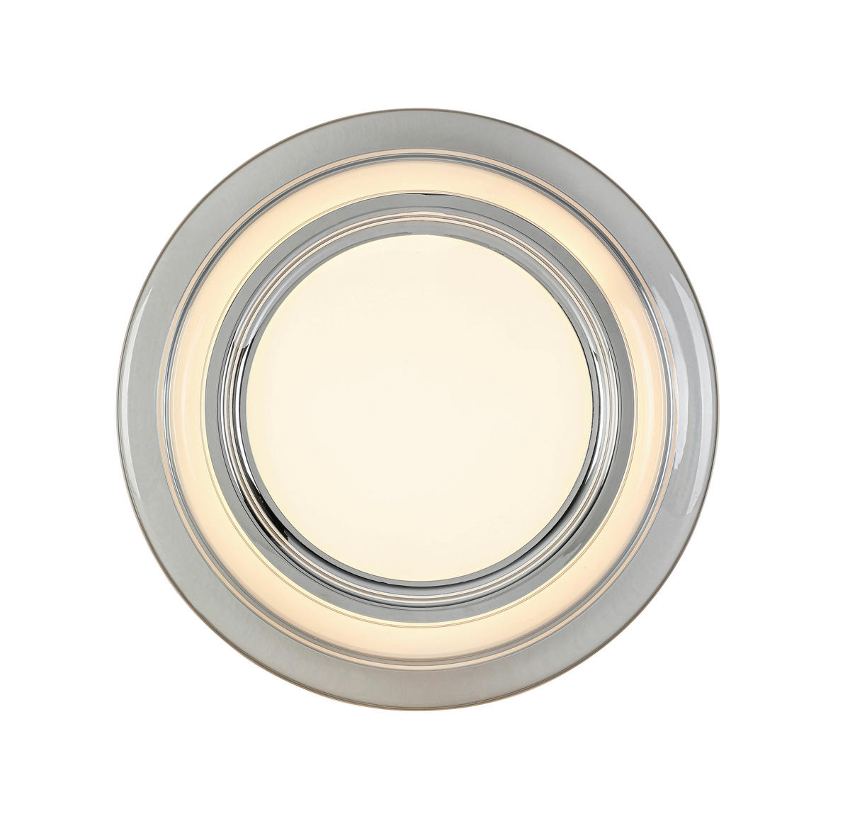 LED-DECKENLEUCHTE 35/6 cm   - Chromfarben/Transparent, Design, Kunststoff/Metall (35/6cm) - Novel