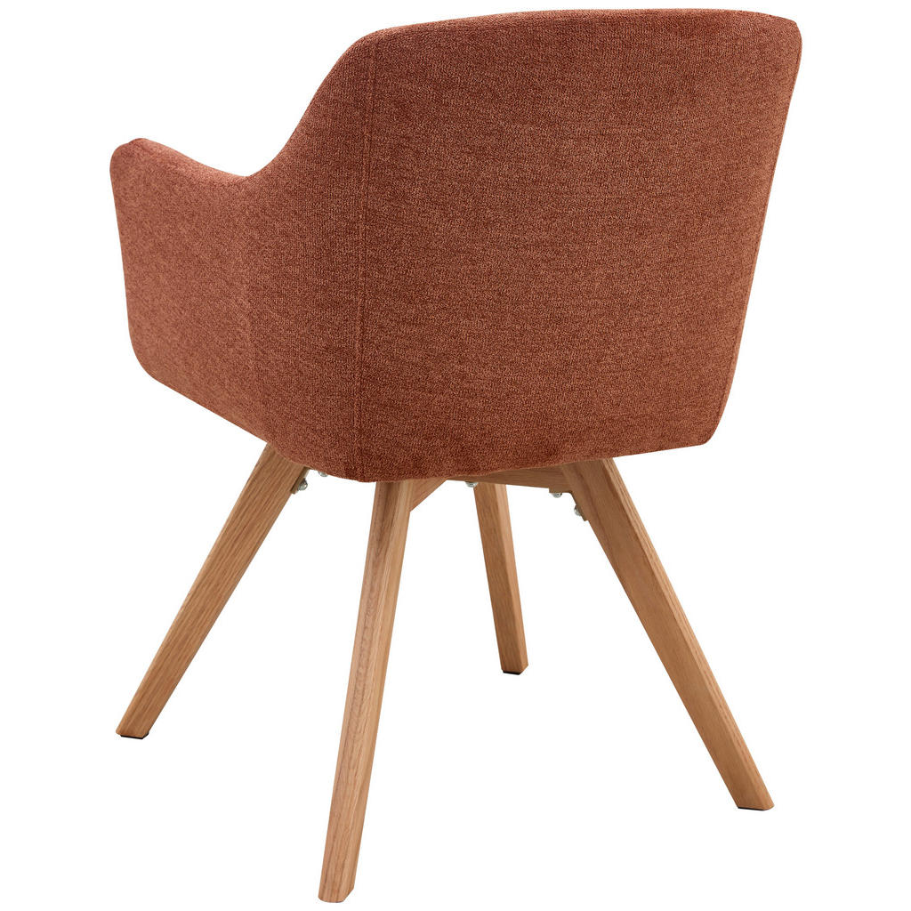 Thumbnail - Livetastic Armlehnstuhl, Karamell, Holz, Metall, Textil, Eiche, Pappel, massiv, Sperrholz, U-Form, 61x85.5x63.5 cm, Sitz...