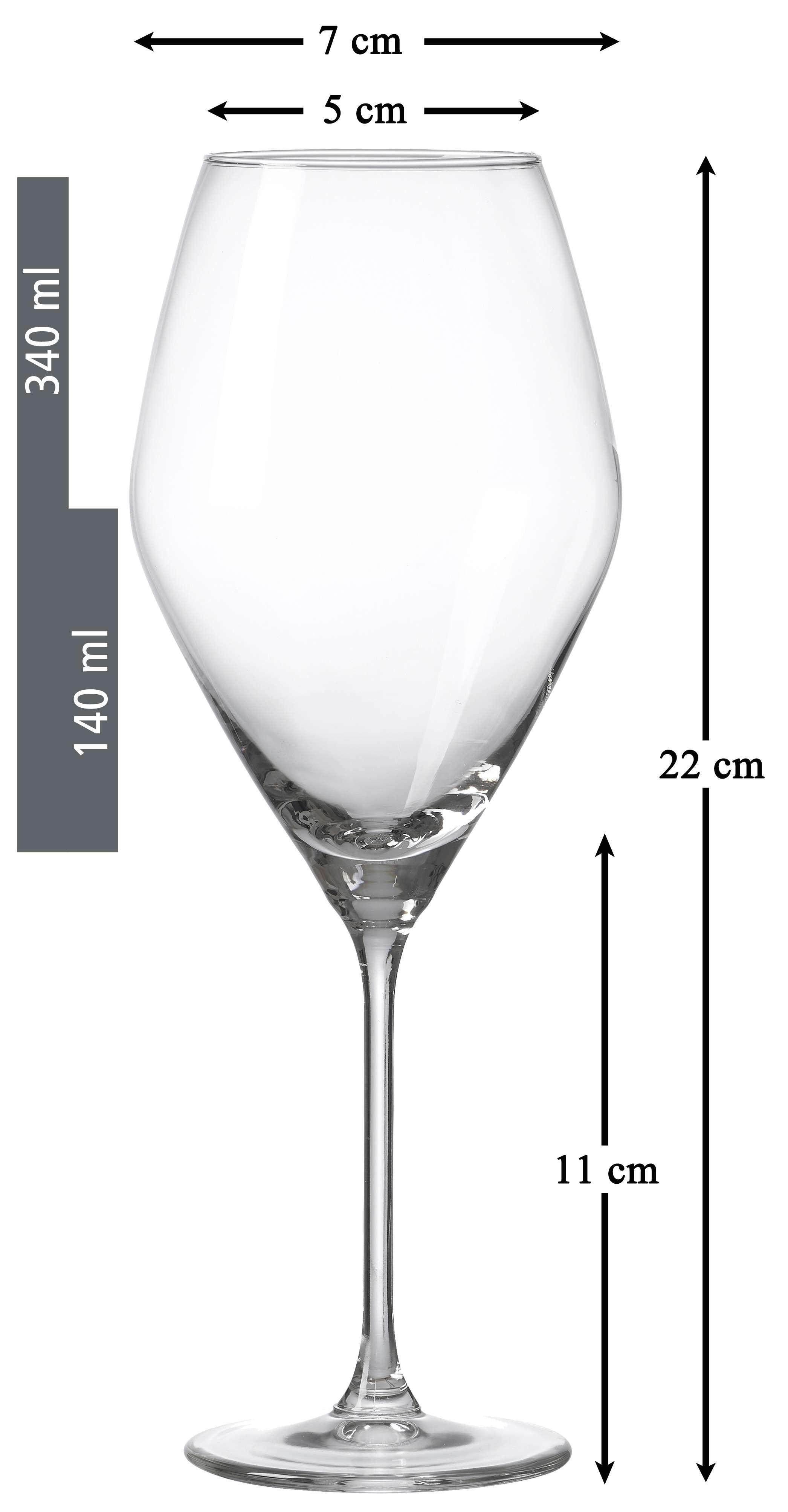 WEIßWEINGLAS  6-teilig  - Klar, Basics, Glas (340ml) - Ritzenhoff Breker