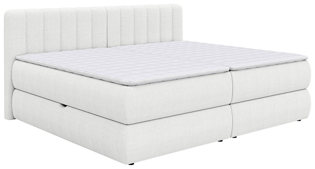 BOXSPRINGBETT 240/200 cm  in Beige  - Beige/Schwarz, Design, Kunststoff/Textil (240/200cm) - Chameo