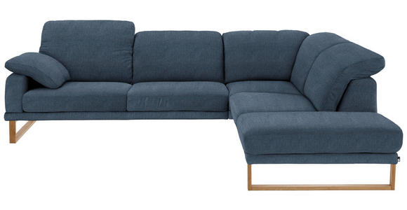WOHNLANDSCHAFT in Textil Blau - Blau/Eichefarben, Natur, Holz/Textil (281/226cm) - Valnatura