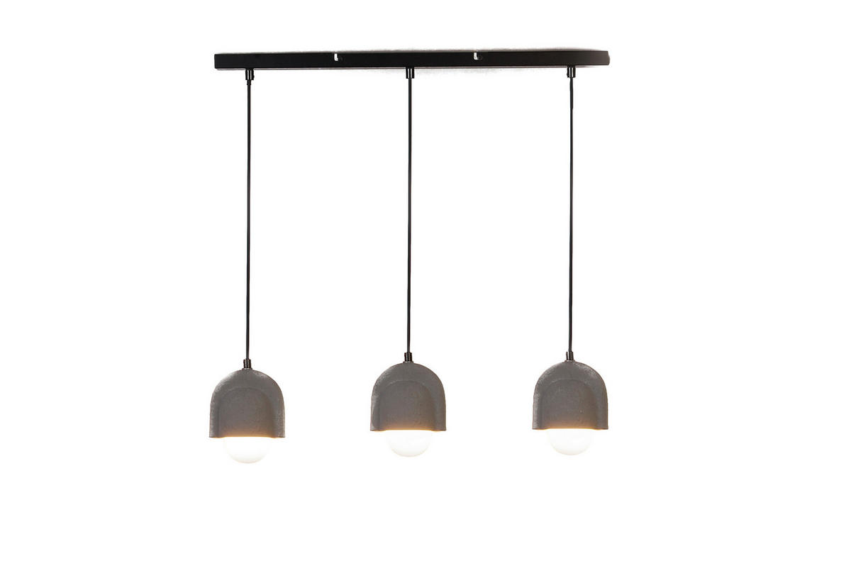 HÄNGELEUCHTE 80/13/114 cm   - Schwarz/Weiß, Trend, Glas/Keramik (80/13/114cm) - Novel